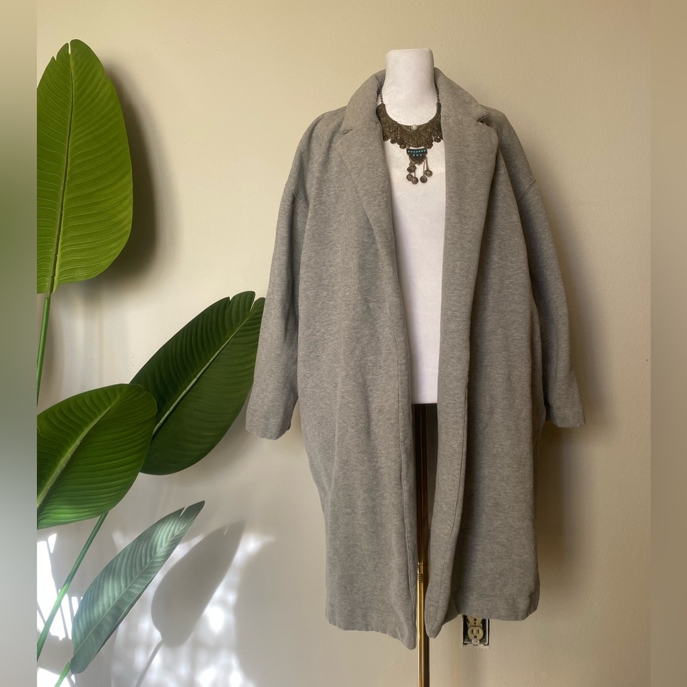ZARA comfy cozy oversized cardigan light grey size large
